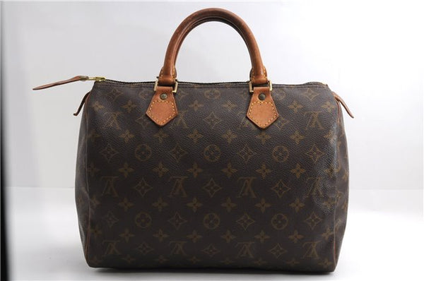 Authentic Louis Vuitton Monogram Speedy 30 Hand Boston Bag M41526 LV 6044E