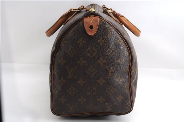 Authentic Louis Vuitton Monogram Speedy 30 Hand Boston Bag M41526 LV 6044E