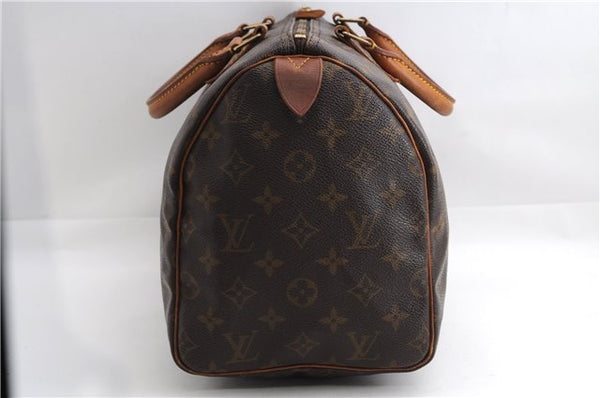 Authentic Louis Vuitton Monogram Speedy 30 Hand Boston Bag M41526 LV 6044E