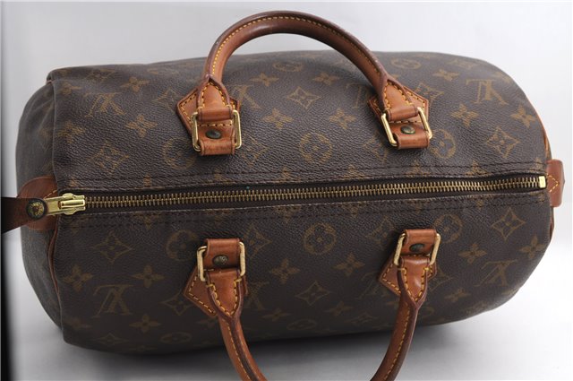 Authentic Louis Vuitton Monogram Speedy 30 Hand Boston Bag M41526 LV 6044E