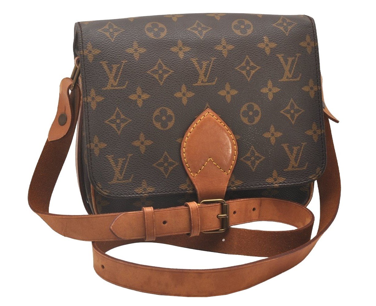 Authentic Louis Vuitton Monogram Cartouchiere MM M51253 Shoulder Cross Bag 6044I