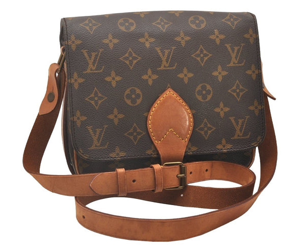 Authentic Louis Vuitton Monogram Cartouchiere MM M51253 Shoulder Cross Bag 6044I