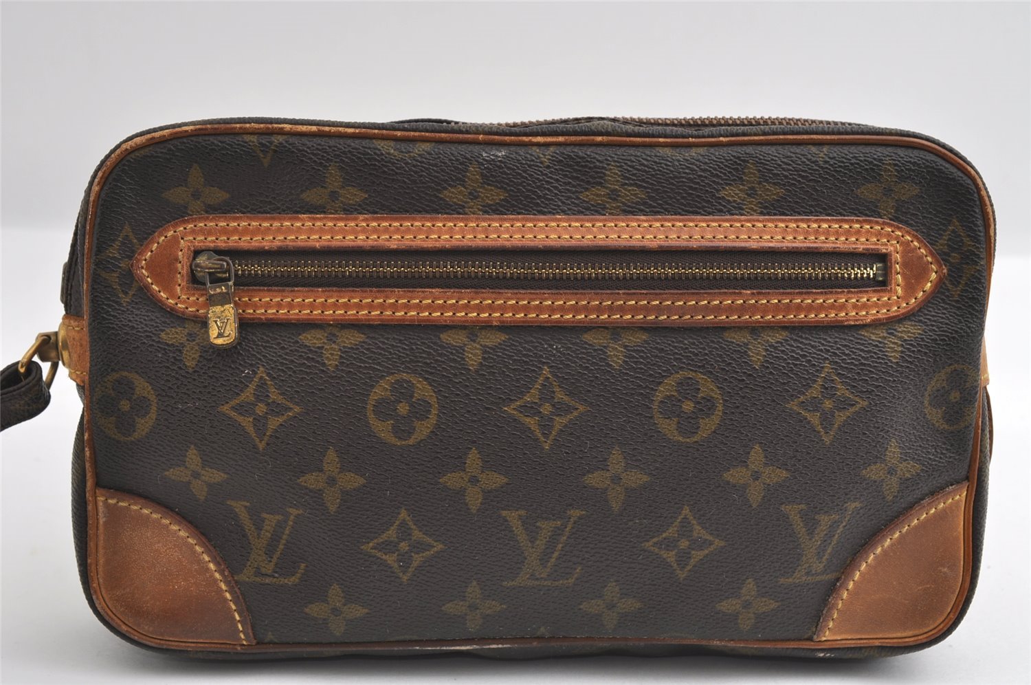 Auth Louis Vuitton Monogram Marly Dragonne GM M51825 Clutch Hand Bag Junk 6045I
