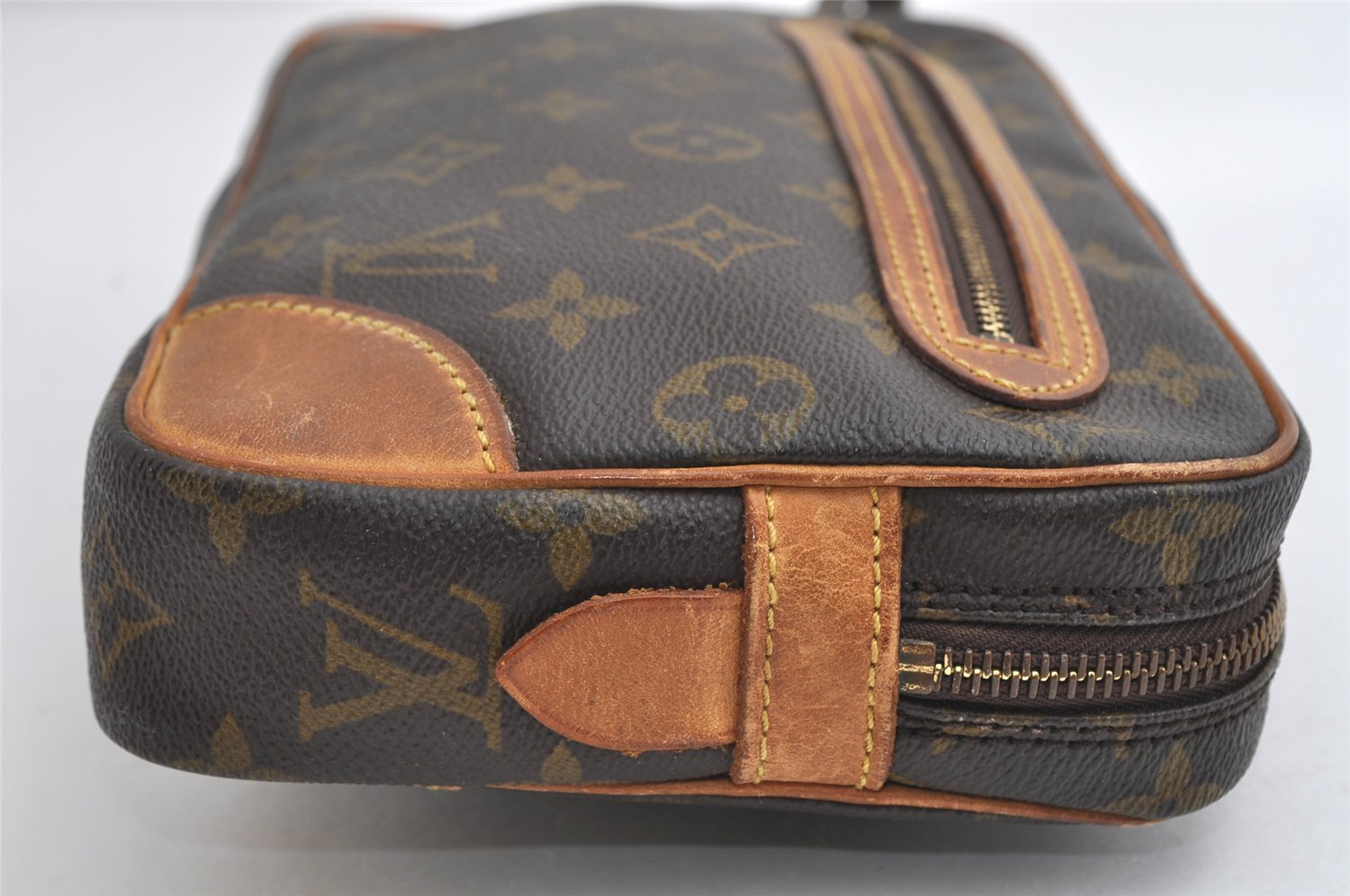 Auth Louis Vuitton Monogram Marly Dragonne GM M51825 Clutch Hand Bag Junk 6045I