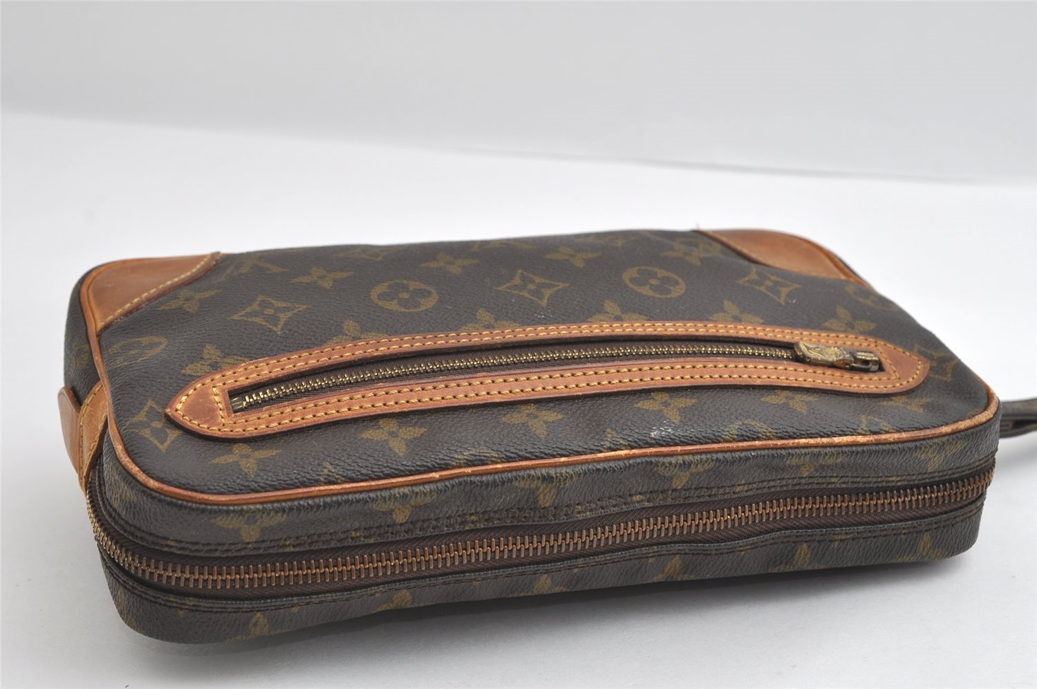 Auth Louis Vuitton Monogram Marly Dragonne GM M51825 Clutch Hand Bag Junk 6045I