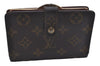 Auth Louis Vuitton Monogram Porte Monnaie Billets Viennois M61663 Wallet 6046D