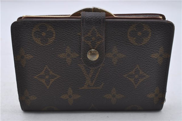 Auth Louis Vuitton Monogram Porte Monnaie Billets Viennois M61663 Wallet 6046D