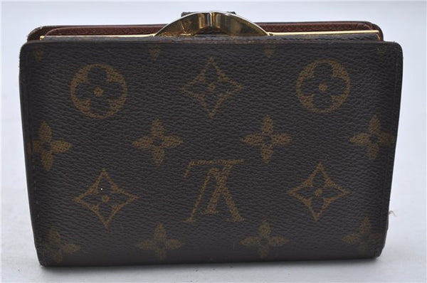 Auth Louis Vuitton Monogram Porte Monnaie Billets Viennois M61663 Wallet 6046D