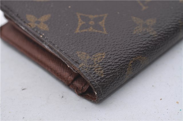 Auth Louis Vuitton Monogram Porte Monnaie Billets Viennois M61663 Wallet 6046D