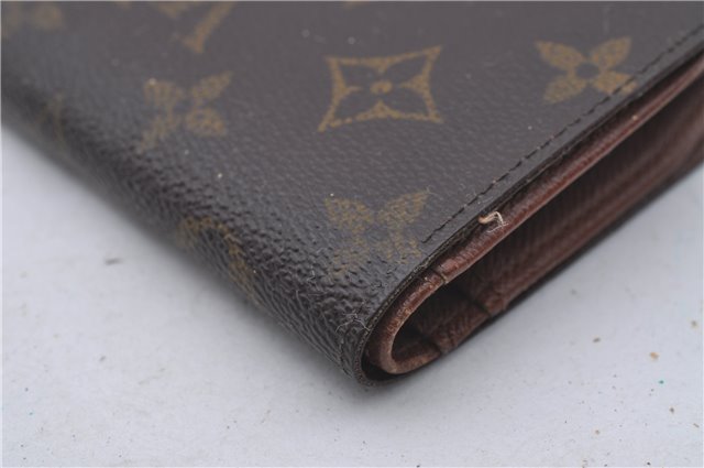 Auth Louis Vuitton Monogram Porte Monnaie Billets Viennois M61663 Wallet 6046D