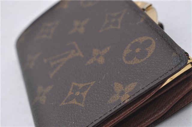 Auth Louis Vuitton Monogram Porte Monnaie Billets Viennois M61663 Wallet 6046D