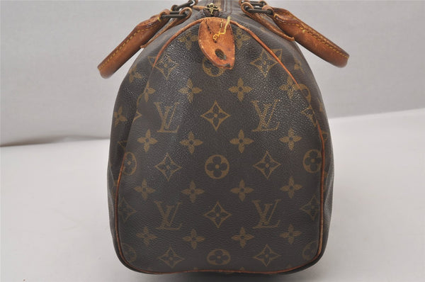 Authentic Louis Vuitton Monogram Speedy 30 Hand Boston Bag M41526 LV 6046I