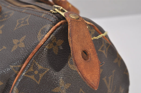 Authentic Louis Vuitton Monogram Speedy 30 Hand Boston Bag M41526 LV 6046I