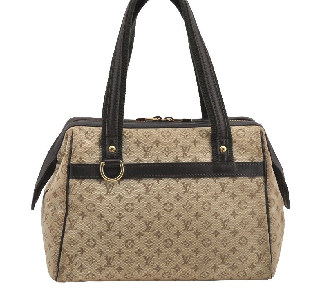 Auth Louis Vuitton Monogram Mini Josephine PM Hand Bag M92215 Khaki Beige 6048I
