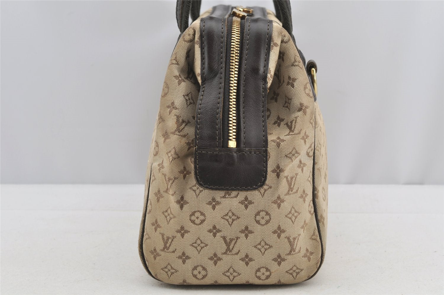 Auth Louis Vuitton Monogram Mini Josephine PM Hand Bag M92215 Khaki Beige 6048I