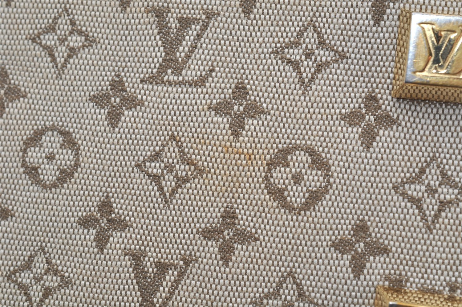 Auth Louis Vuitton Monogram Mini Josephine PM Hand Bag M92215 Khaki Beige 6048I