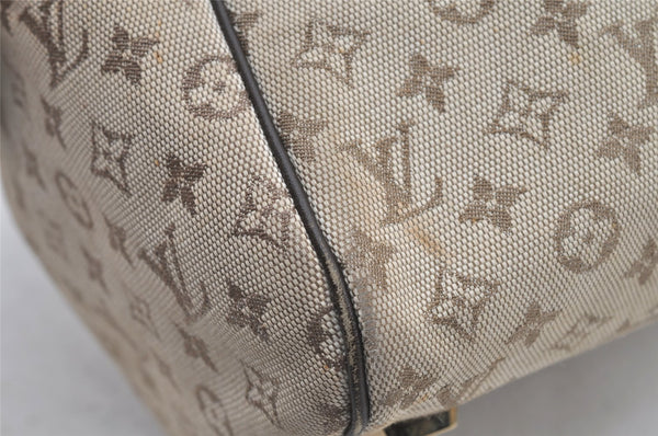 Auth Louis Vuitton Monogram Mini Josephine PM Hand Bag M92215 Khaki Beige 6048I