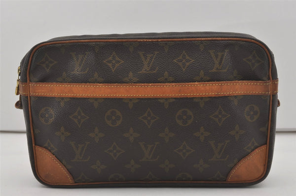 Authentic Louis Vuitton Monogram Compiegne 28 Clutch Hand Bag M51845 LV 6049I