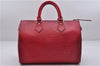 Authentic Louis Vuitton Epi Speedy 25 Hand Boston Bag Red M43017 LV 6050E