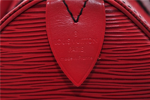 Authentic Louis Vuitton Epi Speedy 25 Hand Boston Bag Red M43017 LV 6050E