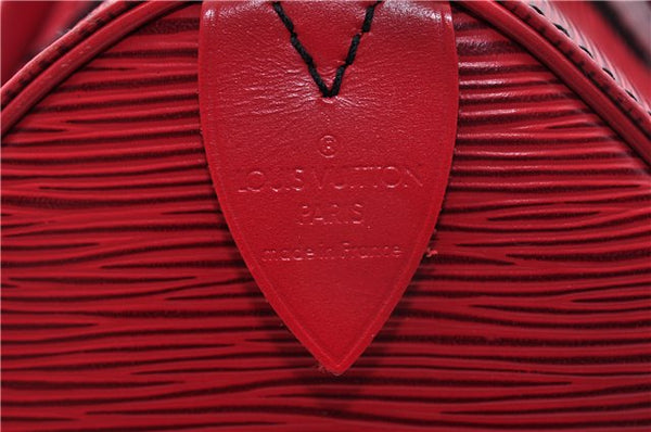 Authentic Louis Vuitton Epi Speedy 25 Hand Boston Bag Red M43017 LV 6050E