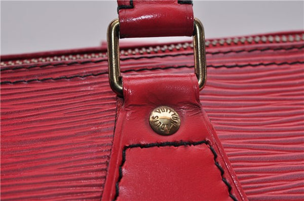 Authentic Louis Vuitton Epi Speedy 25 Hand Boston Bag Red M43017 LV 6050E