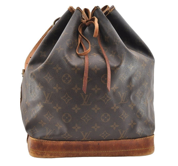 Authentic Louis Vuitton Monogram Noe Shoulder Drawstring Bag M42224 LV 6050I