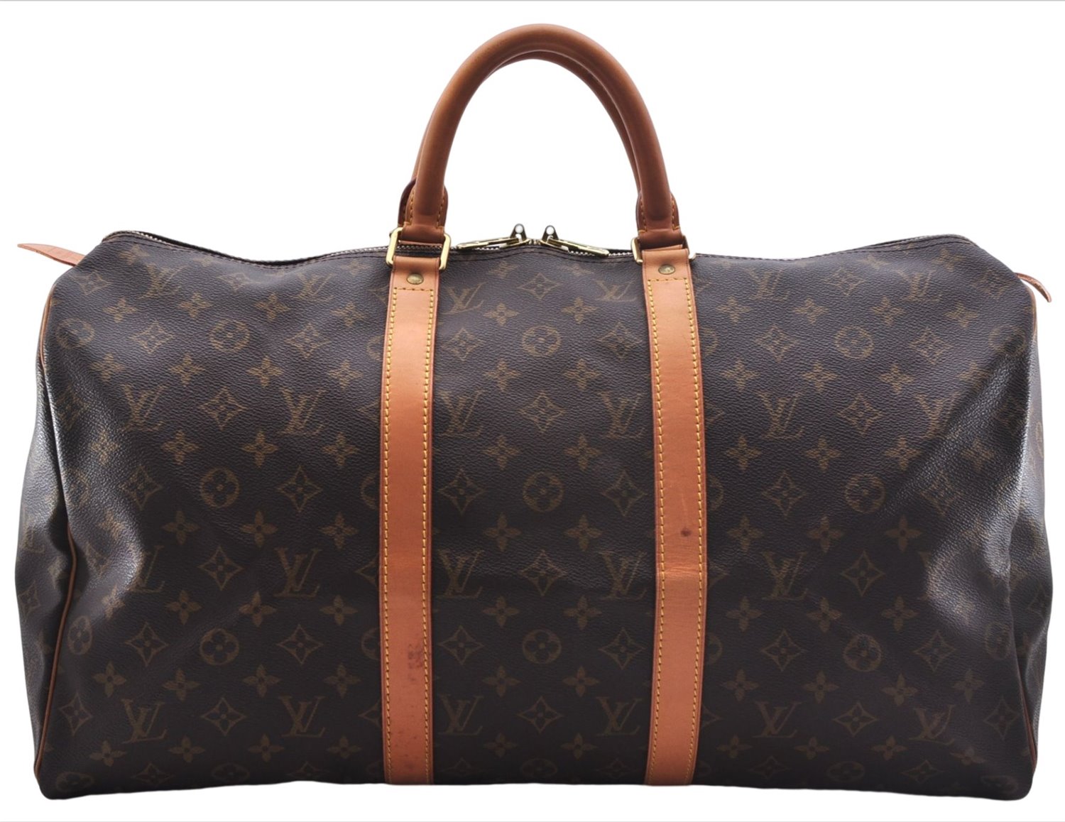 Authentic Louis Vuitton Monogram Keepall 50 Travel Boston Bag M41426 LV 6051E