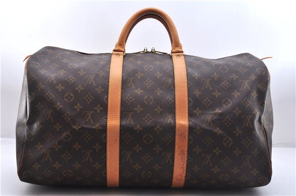 Authentic Louis Vuitton Monogram Keepall 50 Travel Boston Bag M41426 LV 6051E