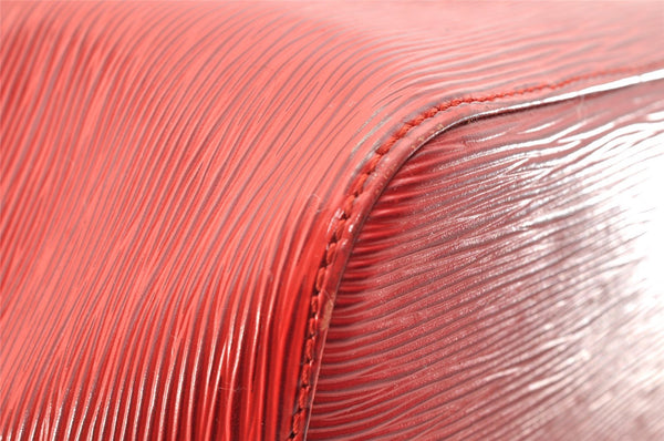 Authentic Louis Vuitton Epi Petit Noe Shoulder Drawstring Bag M44107 Red 6051I