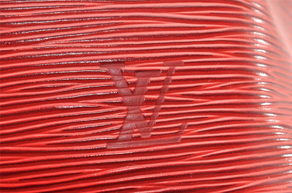 Authentic Louis Vuitton Epi Petit Noe Shoulder Drawstring Bag M44107 Red 6051I