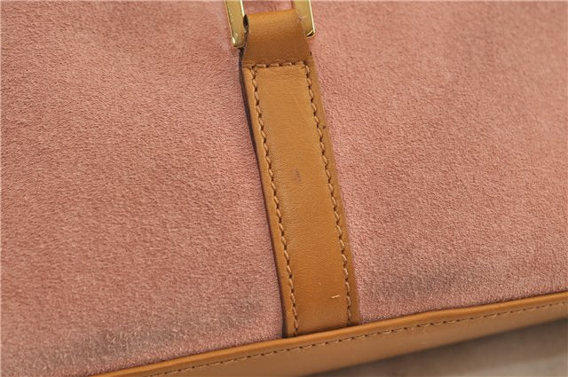 Authentic GUCCI Jackie Shoulder Hand Bag Suede Leather 0021068 Pink 6052D