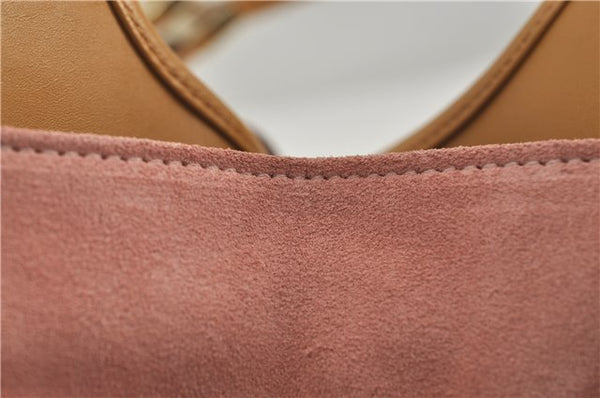 Authentic GUCCI Jackie Shoulder Hand Bag Suede Leather 0021068 Pink 6052D