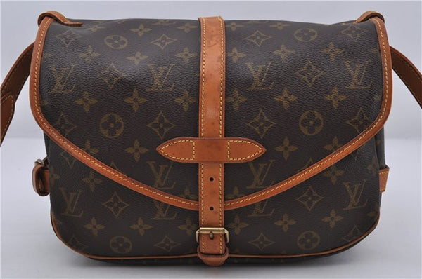 Auth LOUIS VUITTON Monogram Saumur 30 Shoulder Cross Body Bag M42256 LV 6053C