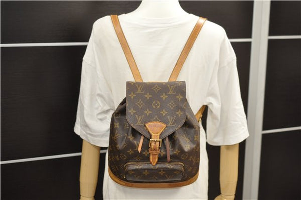 Authentic Louis Vuitton Monogram Montsouris MM Backpack M51136 LV 6053D
