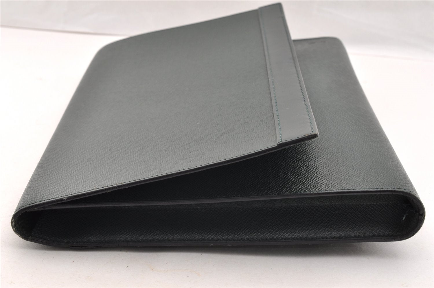 Auth Louis Vuitton Taiga Volga Document case Clutch Bag Green M30204 LV 6053I
