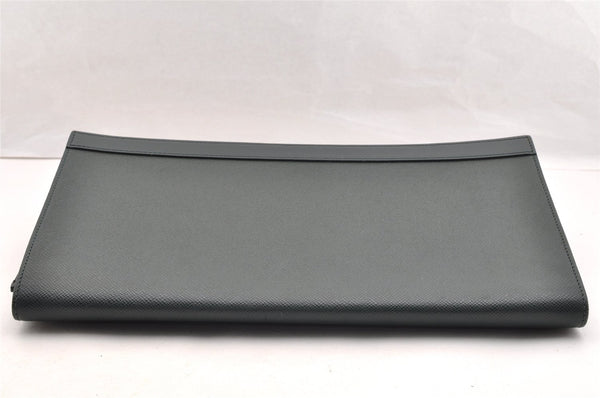 Auth Louis Vuitton Taiga Volga Document case Clutch Bag Green M30204 LV 6053I