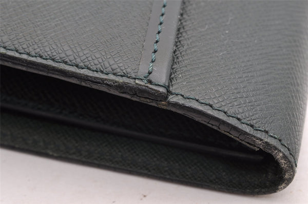 Auth Louis Vuitton Taiga Volga Document case Clutch Bag Green M30204 LV 6053I