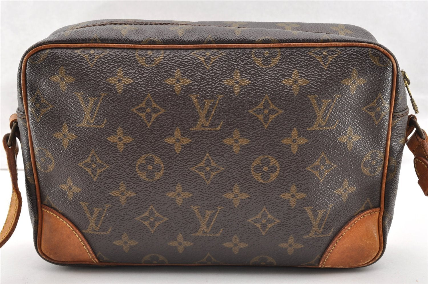 Authentic Louis Vuitton Monogram Trocadero 27 Shoulder Cross Bag M51274 LV 6054I