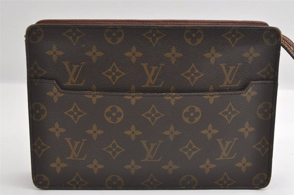 Authentic Louis Vuitton Monogram Pochette Homme Clutch Hand Bag M51795 LV 6055I