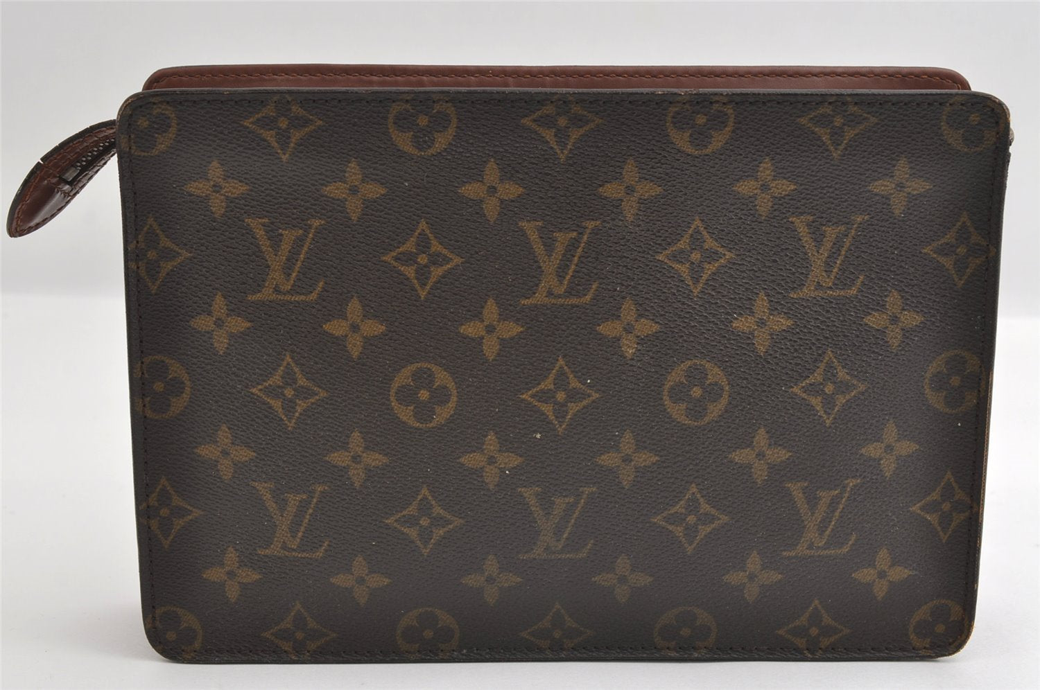 Authentic Louis Vuitton Monogram Pochette Homme Clutch Hand Bag M51795 LV 6055I