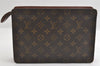 Authentic Louis Vuitton Monogram Pochette Homme Clutch Hand Bag M51795 LV 6055I