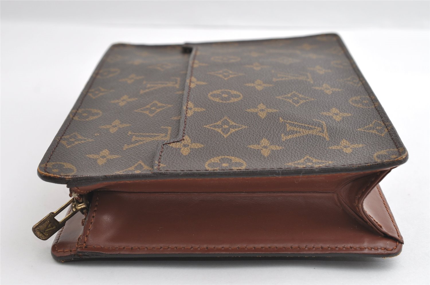 Authentic Louis Vuitton Monogram Pochette Homme Clutch Hand Bag M51795 LV 6055I