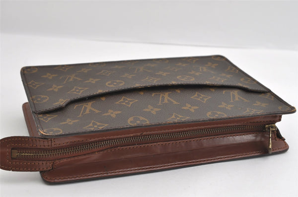 Authentic Louis Vuitton Monogram Pochette Homme Clutch Hand Bag M51795 LV 6055I
