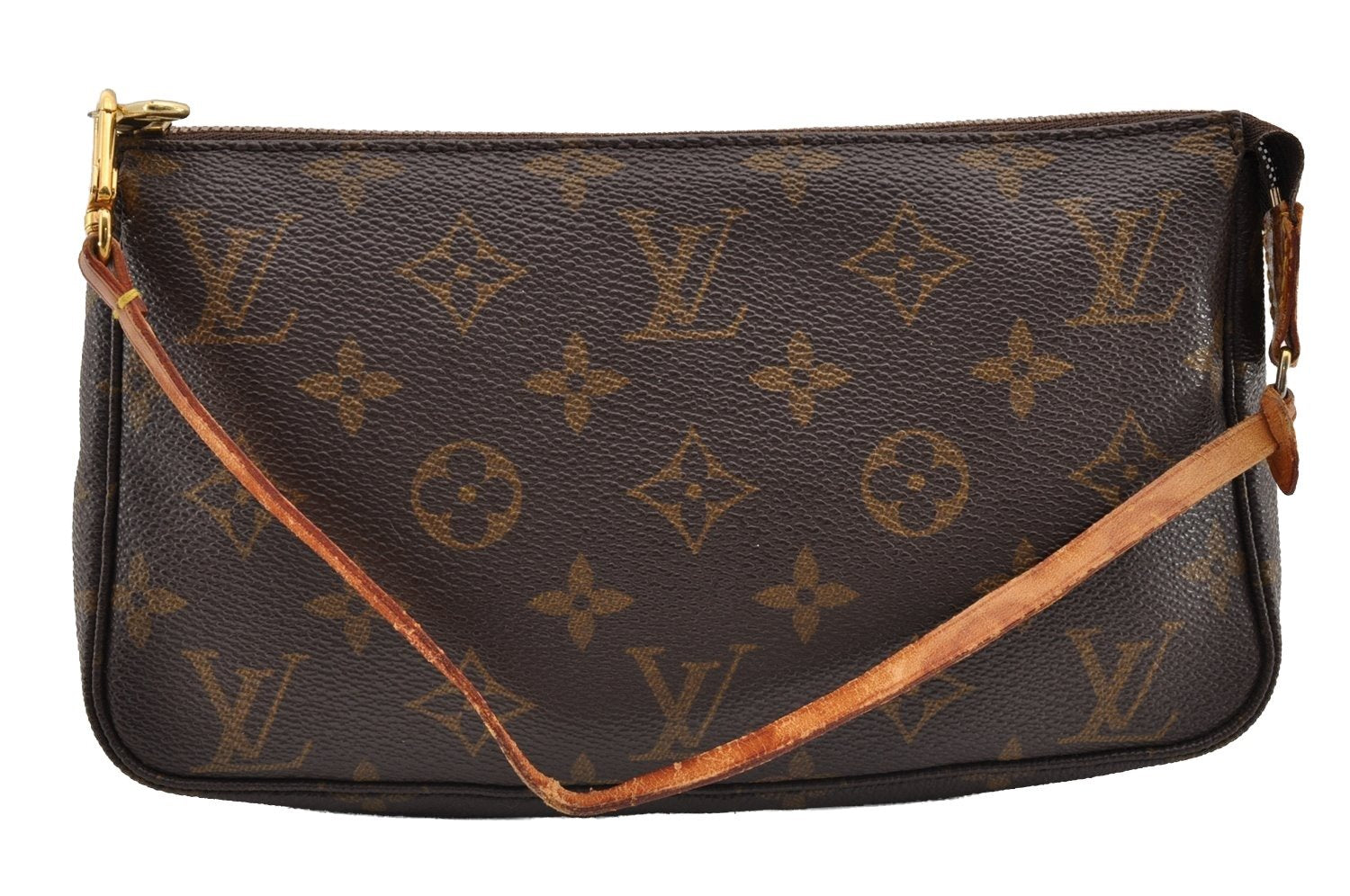Authentic Louis Vuitton Monogram Pochette Accessoires Pouch M51980 LV 6056I