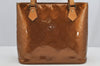 Authentic Louis Vuitton Vernis Houston Shoulder Hand Bag Brown M91122 LV 6058I