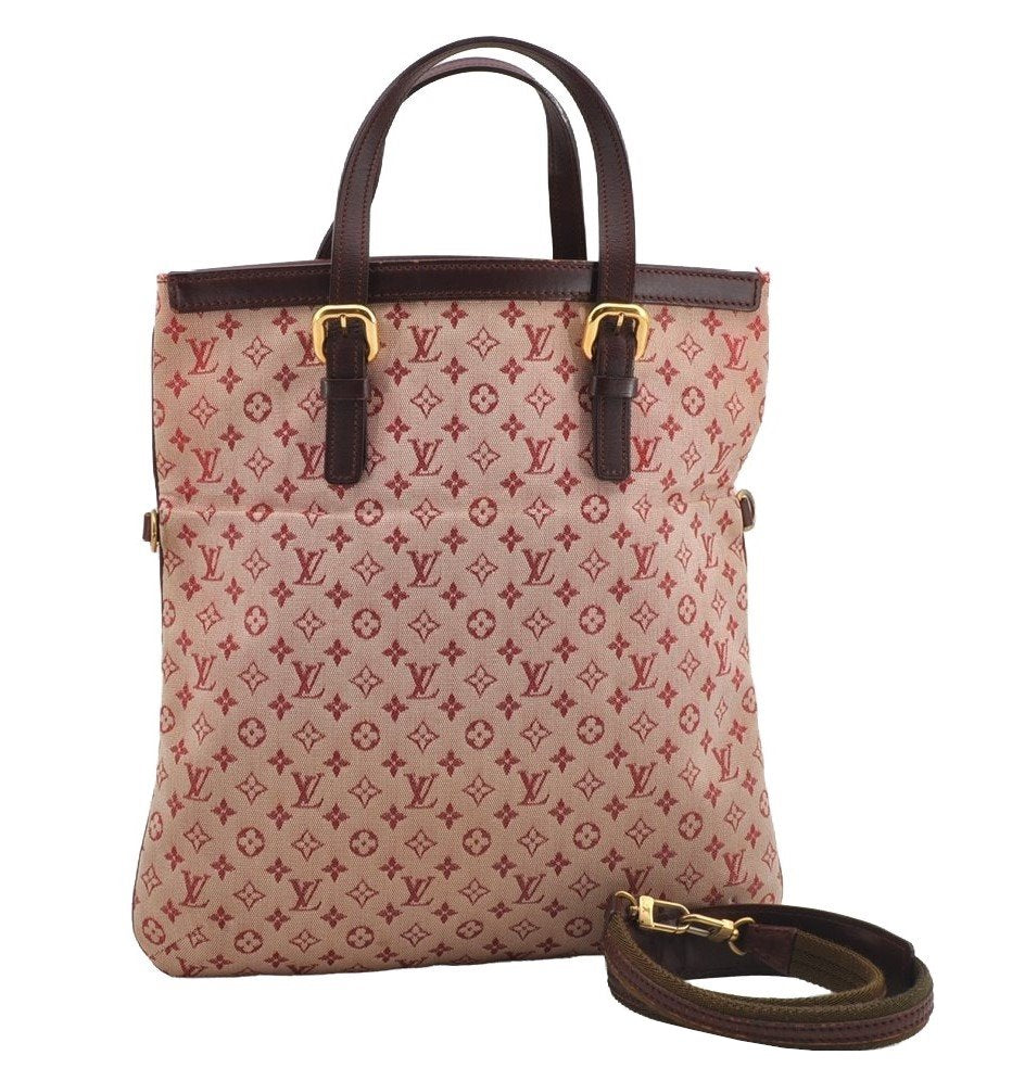 Authentic Louis Vuitton Monogram Mini Francoise 2Way Tote Bag M92210 Pink 6059I