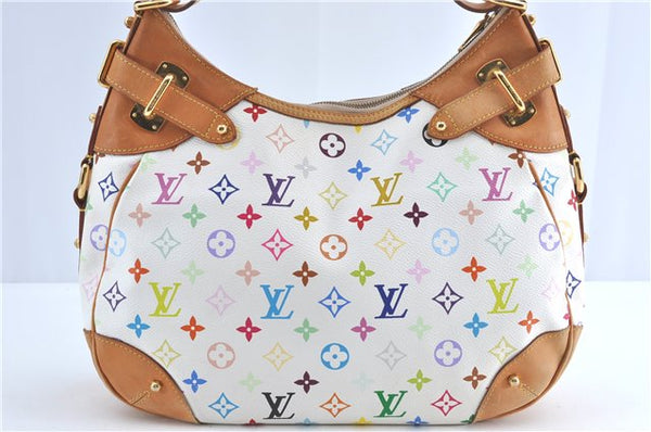 Auth Louis Vuitton Monogram Multicolor Greta Shoulder Bag White M40195 LV 6060B