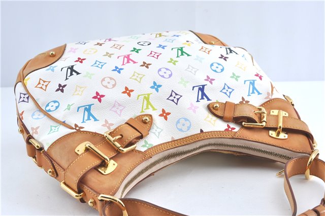 Auth Louis Vuitton Monogram Multicolor Greta Shoulder Bag White M40195 LV 6060B