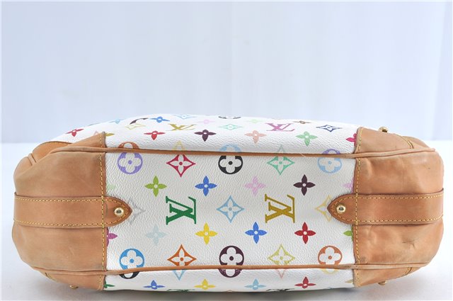 Auth Louis Vuitton Monogram Multicolor Greta Shoulder Bag White M40195 LV 6060B
